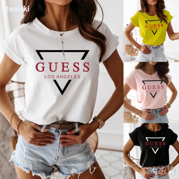  Тениска GUESS принт. Размери и цветове , снимка 1