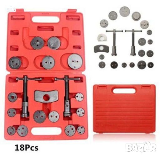 Комплект за смяна на накладки при дискови спирачки 18части, снимка 1