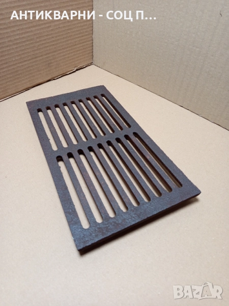 Соц Стара Голяма Чугунена Скара За Стара Печка Барбекю Барбекюта Тегло 2.800кг., снимка 1