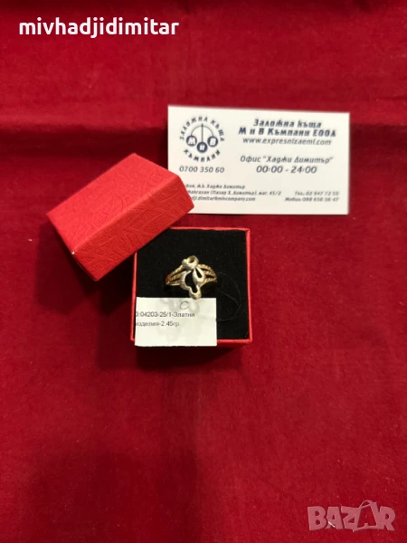 ***НЕПОВТОРИМ***Златен пръстен 2,45гр. 14к, снимка 1