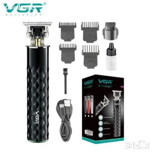 Професионален водоустойчив тример VGR V-170 – 180 минути работа, USB зареждане, пълен комплект, снимка 1