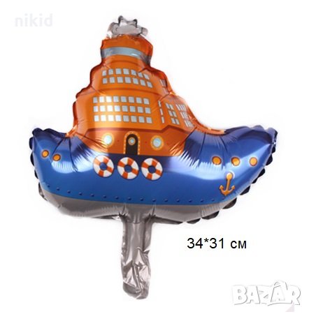 Лодка Кораб малък фолио фолиев балон хелий въздух, снимка 1