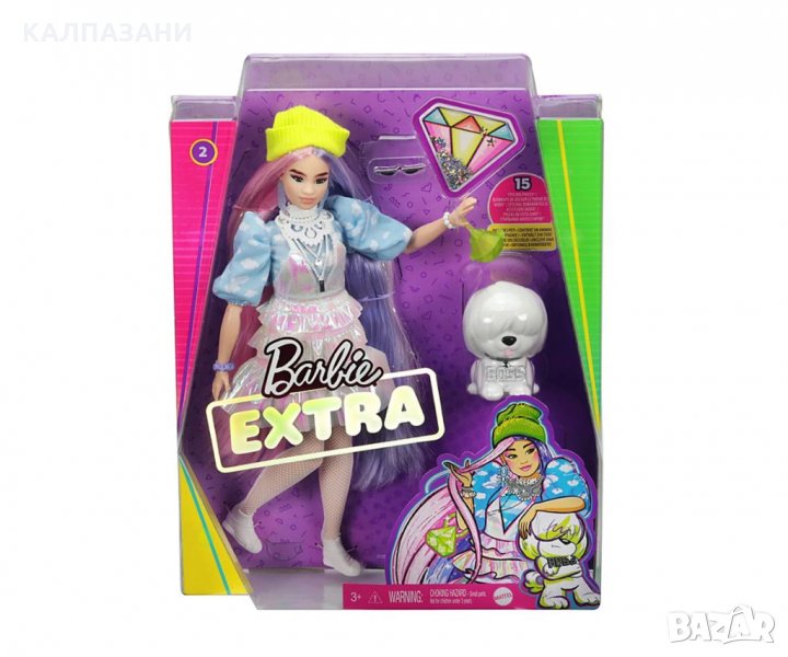 Кукла BARBIE - Екстра мода, с двуцветна коса GVR05, снимка 1