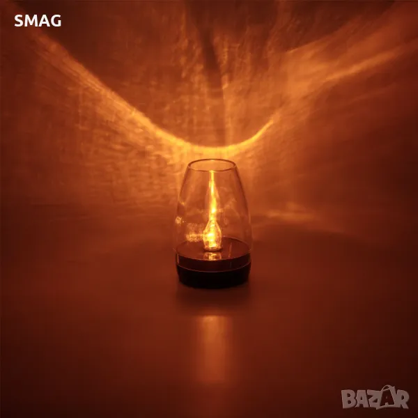 Соларна лампа Настолен фенер Прозрачен Ø6x9см S_1236436, снимка 1