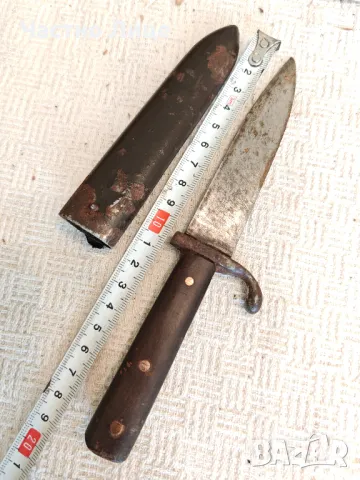 Супер Рядък Оригинален Немски Боен Нож Щик WW II 21см с Канията, снимка 3 - Антикварни и старинни предмети - 49975531