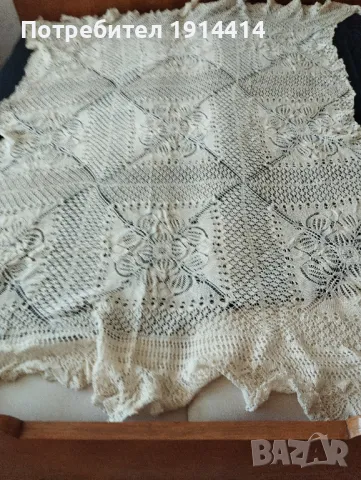 Покривка за маса голяма ръчно плетена, снимка 2 - Декорация за дома - 49756659