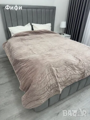 Кувертюра микро плюш Софт пепел рози, снимка 2 - Покривки за легло - 48263025
