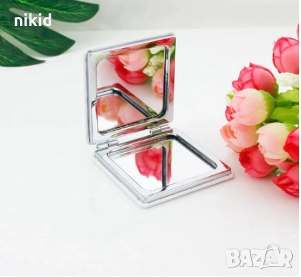 1X/2X компактно огледало + увеличително стилно елегантно с рисунка за грим и подарък , снимка 6 - Други - 32387398