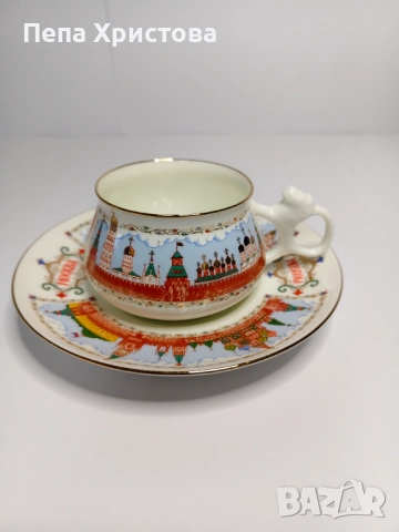 Чаша  за кафе "Златокуполна Москва" , Рyсия - ИФЗ.