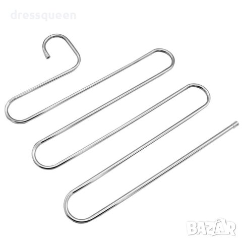 ( МЕТАЛНА-S ) Закачалка за панталони и поли, S образна, бяла или черна, снимка 9 - Други стоки за дома - 44011636