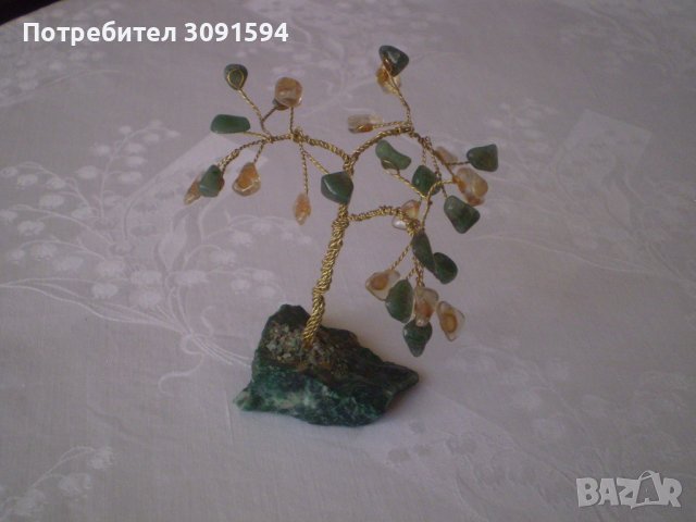 Декоративно дърво от полускъпоценни камъни Ахат, снимка 4 - Антикварни и старинни предмети - 38563703