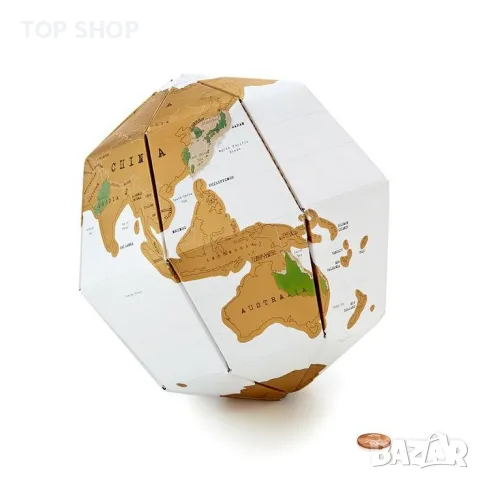 3D Scratch глобус карта TrueWorld, снимка 4 - Арт сувенири - 48470083