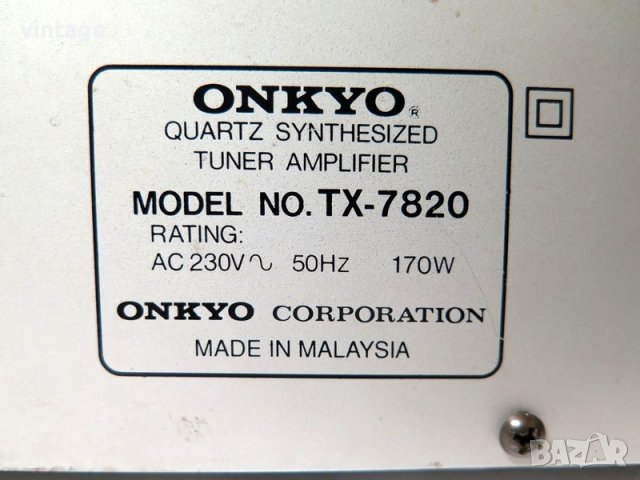 Onkyo TX-7820, снимка 7 - Ресийвъри, усилватели, смесителни пултове - 38306343
