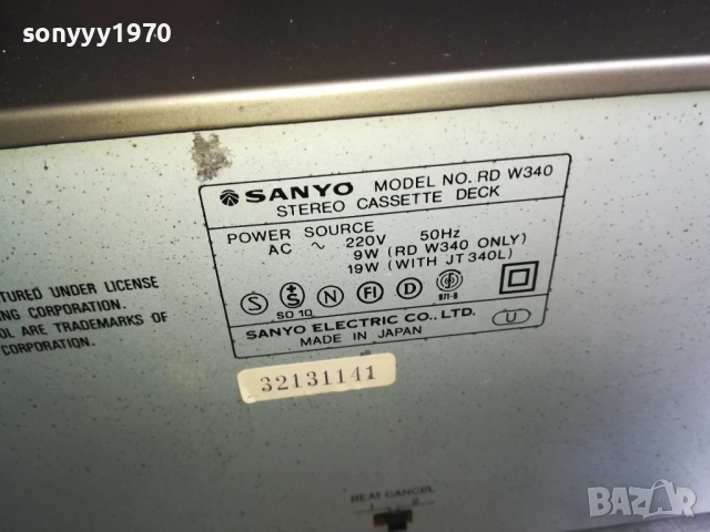 SANYO RD W340 DECK-MADE IN JAPAN ВНОС SWISS 0911251705LCHERY2, снимка 13 - Декове - 52352727
