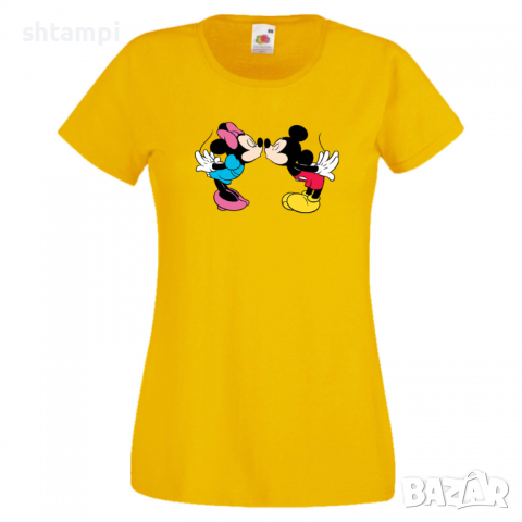 Дамска тениска Mickey & Minnie 8 Мини Маус,Микки Маус.Подарък,Изненада,, снимка 10 - Тениски - 36526286