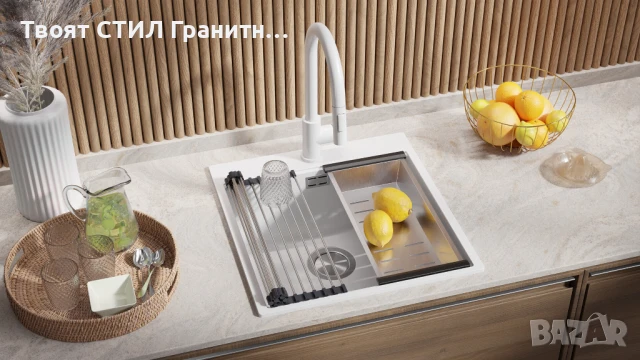 Гранитна мивка Oslo 50 XXL – стил, здравина и избор от 5 модерни цвята!, снимка 3 - Мивки - 50639669