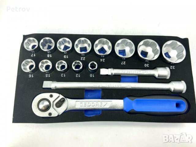 GEDORE - 1/2" PROFI Гедория !! Mобилна !! C- Профил вложки 10 - 32 mm !! ЧИСТО НОВА !!!  GERMANY !!!, снимка 3 - Гедорета - 32998620