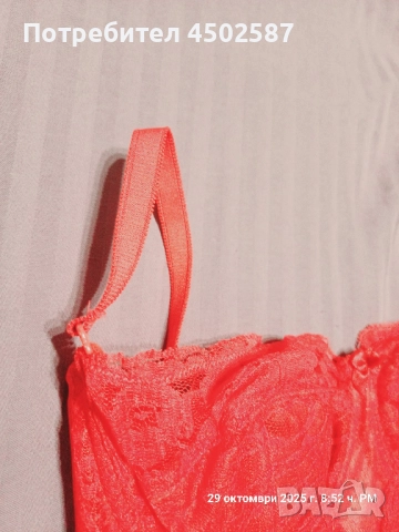 Червен корсет със жартиери, снимка 9 - Корсети, бюстиета, топове - 52715157