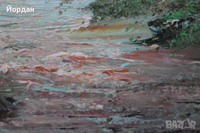 Картина масло върху шперплат, снимка 11 - Антикварни и старинни предмети - 43367117