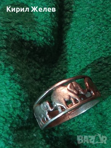 СТАРИНЕН СРЕБЪРЕН РЯДЪК ПРЪСТЕН с 3 СЛОНЧЕТА ОКСИДИРАНО СРЕБРО IXAC 925 АВТОРСКА РЪЧНА РАБОТА 40001, снимка 2 - Антикварни и старинни предмети - 42762987