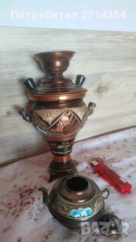 Автентичен  самовар сувенир, снимка 2 - Антикварни и старинни предмети - 52104902