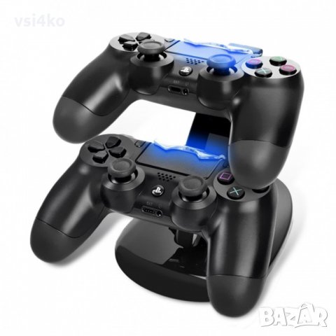 Стойка и зарядно за PS4 джойстици