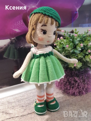 Плетена играчка Кукла Белла, Ръчно изработена, Перфектен подарък, снимка 10 - Плюшени играчки - 48936121