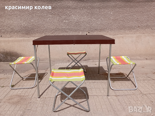 туристическа маса с 4 броя стола, снимка 2 - Къмпинг мебели - 36561185