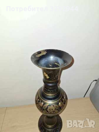 Индийска метална ваза, снимка 3 - Вази - 44865664