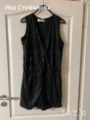 Нов парти официален черен гащеризон пайети , снимка 2 - Гащеризони - 50151150