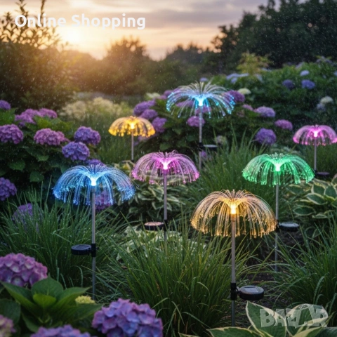 Комплект соларни лампи за градина, снимка 8 - Соларни лампи - 53345315