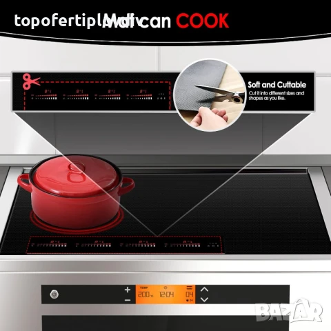 Подложка за индукционен котлон KitchenRaku 52 x 78 cm Induction Protective Mat, снимка 2 - Котлони - 50793093