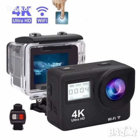 Водоустойчива спортна екшън камера 4K Ultra HD , снимка 2 - Камери - 42975589