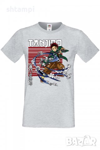 Мъжка тениска Demon Slayer Tanjiro Kamado,Анимация,игра,Празник,Повод., снимка 6 - Тениски - 37939206