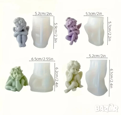 Молдове комплект 4 броя ангели, снимка 3 - Форми - 50528903