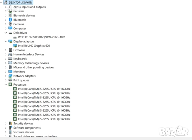Лаптоп Lenovo ThinkPad L390 - 13.3" - i5-8265U 1.6GHz / 16GB RAM DDR4 / SSD 256GB / Win 11 Pro, снимка 8 - Лаптопи за работа - 52478317