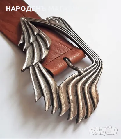 J.LINDEBERG - ШВЕДСКИ кожен колан с катарама тока естествена кожа, снимка 3 - Други ценни предмети - 49546852