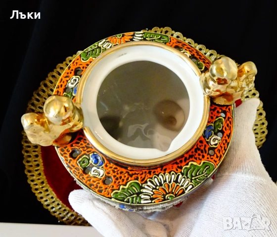 Кадило,тамянник японски порцелан Satsuma,дракон. , снимка 8 - Антикварни и старинни предмети - 51476637