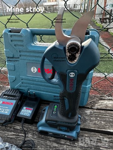 Акумулаторна лозарска ножица BOSCH 24V 5Ah до 30мм. БОШ с 2 батерии, снимка 5 - Градинска техника - 39759483