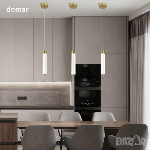 EIDISUNY, модерен пендел с кристален абажур, LED 14 W 4000k, снимка 4 - Лампи за таван - 43144184