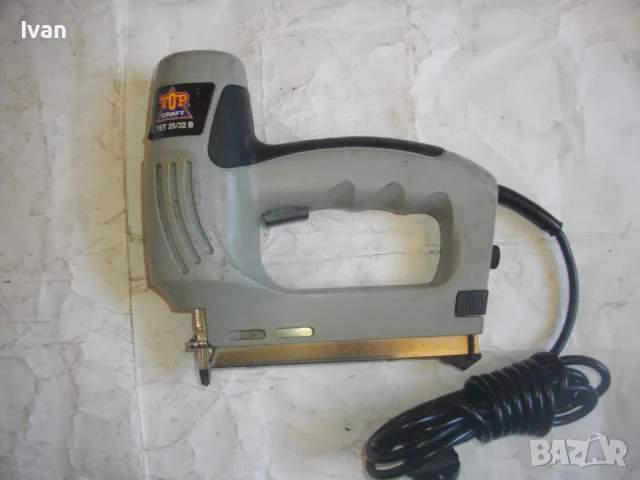 15-32мм Комбиниран Голям Немски Професионален Електрически Такер Дърводелски Почти Нов TOP CRAFT, снимка 4 - Други инструменти - 47342171