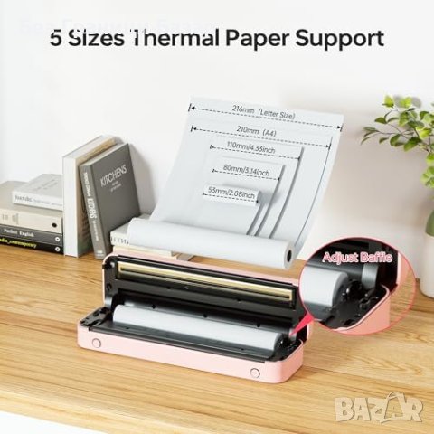 Нов Phomemo M832 Термопринтер A4 - Портативен, Многофункционален, Безжичен, снимка 2 - Друга електроника - 44069218