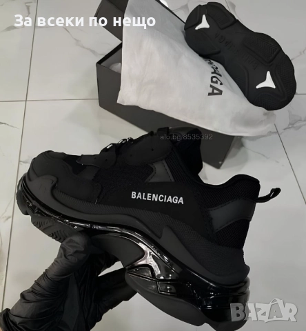 Balenciaga Унисекс👟Мъжки Черни Маратонки С Кутия👟Дамски Спортни Обувки Баленсиага Код S98