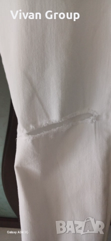 Бели дамски дънки W38, снимка 7 - Дънки - 51547382