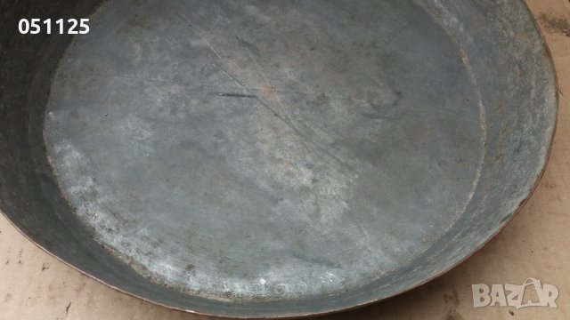 масивна бакърена кована тава - възрожденска , снимка 5 - Антикварни и старинни предмети - 40518845