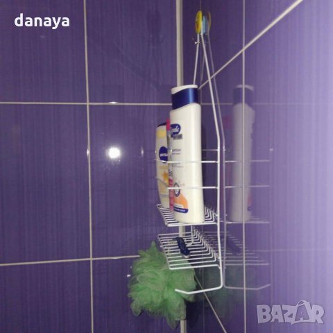 176 Метална Етажерка за баня с два рафта органайзер за аксесоари в банята и дома, снимка 10 - Органайзери - 27352235