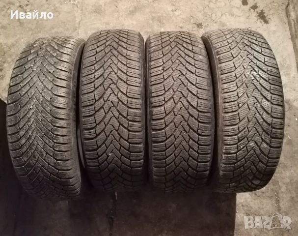 Продавам 4 броя Зимни гуми 205.55.16 на 1 сезон дот 2020 Контентал 