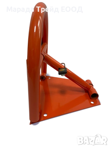 Антипаркинг стопер, метален ограничител против паркиране - тип скоба ф40 заключва се с катинар, снимка 2 - Части - 53507463