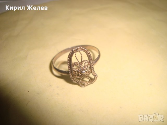 СТАР СРЕБЪРЕН ФИЛИГРАНЕН ПРЪСТЕН РЪЧНА ИЗРАБОТКА 22322, снимка 6 - Антикварни и старинни предмети - 32971570