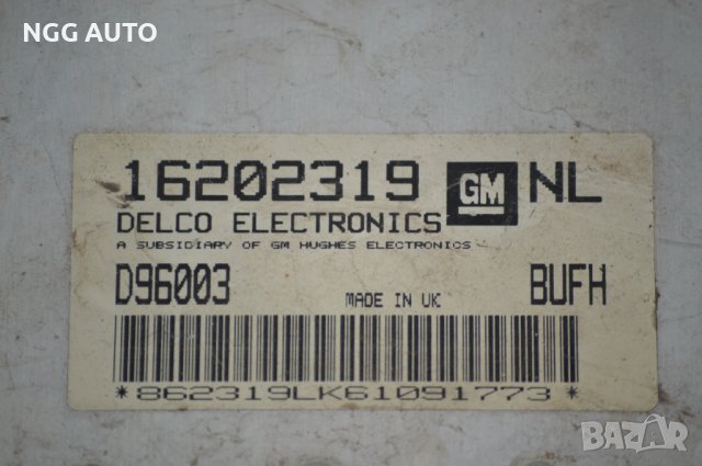 Компютър двигател Delco за Opel Vectra B № GM 16202319 NL BUFH, снимка 2 - Части - 39701820
